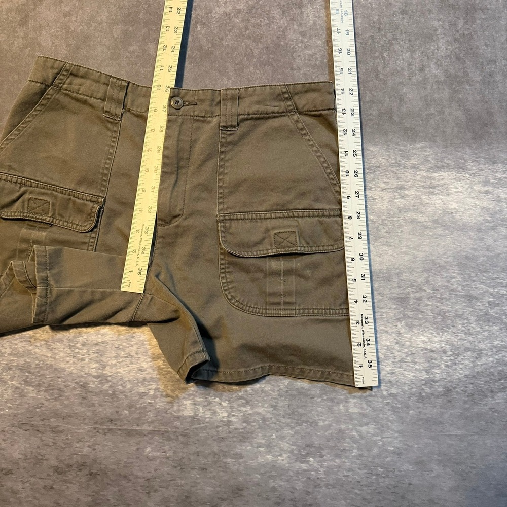 Bass Women's Olive Green Cotton Front Cargo Shorts Size 6 Utility Outdoor Gorp - Picture 4 of 6